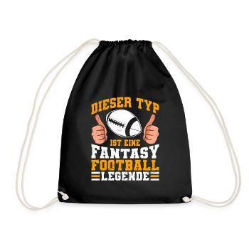 Dieser Typ ist eine Fantasy Football Legende - Turnbeutel - Schwarz - Vorne