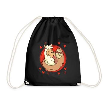 J’aime ma chérie paresseuse Amour Saint-Valentin - Sac de sport léger - noir - Devant