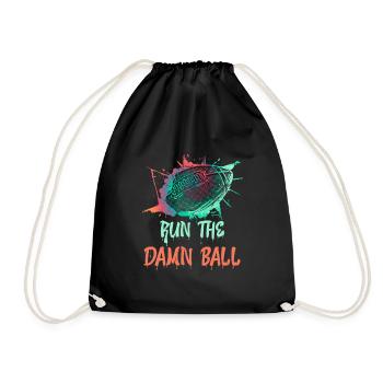 Run the Damn Ball Fantasy Football - Drawstring Bag - black - Front