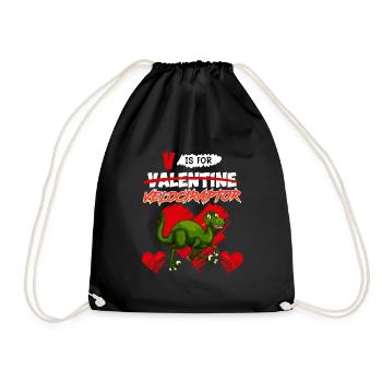 Dinosaur V signifie Velociraptor Saint-Valentin - Sac de sport léger - noir - Devant