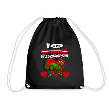 Dinosaur V signifie Velociraptor Saint-Valentin - Sac de sport léger - noir - Devant