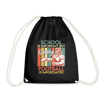 L’école est importante mais le football Fantasy - Sac de sport léger - noir - Devant