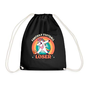 Fantasy Football Loser Unicorn Fantasy Football - Drawstring Bag - black - Front