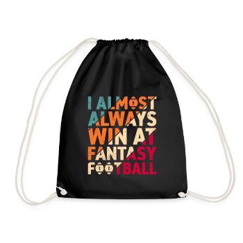 Je gagne presque toujours au football Fantasy - Sac de sport léger - noir - Devant
