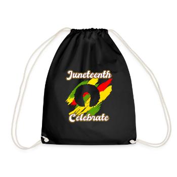 Celebrate Juneteenth USA Amerika Afrikanische Frau - Turnbeutel - Schwarz - Vorne