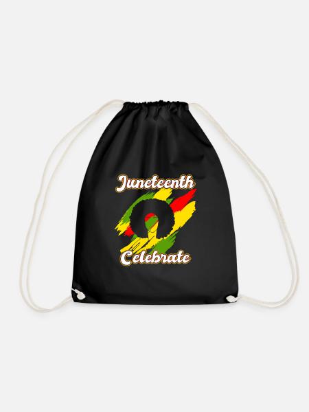 Celebrate Juneteenth USA Amerika Afrikanische Frau - Turnbeutel - Schwarz