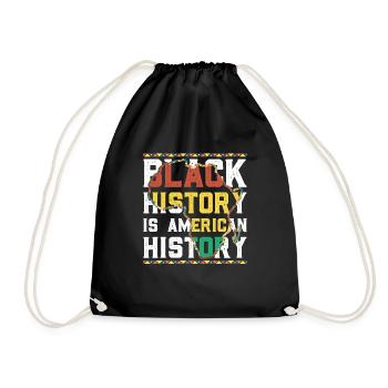 Black History American History History Africa - Drawstring Bag - black - Front