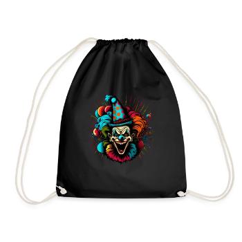 Carnaval Clown Creepy Clown Face Carnaval - Sac de sport léger - noir - Devant