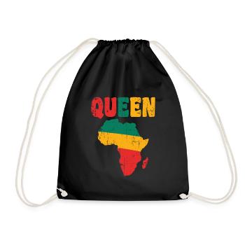 Afrika African Queen Black Pride Afrikanische Frau - Turnbeutel - Schwarz - Vorne