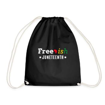 Juneteenth Black History Independence Africa - Drawstring Bag - black - Front