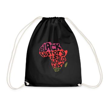 Black History is World History History Africa - Drawstring Bag - black - Front