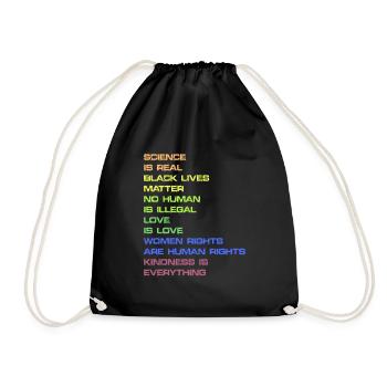 Black Lives Matter Women's Rights Africa - Drawstring Bag - black - Front