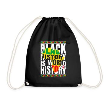 Black History is World History History Africa - Drawstring Bag - black - Front