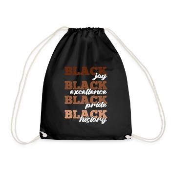 Blacknificient Afro stolz dunkle Hautfarbe Afrika - Turnbeutel - Schwarz - Vorne