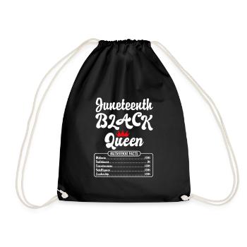 Juneteenth Black Queen African Woman - Drawstring Bag - black - Front