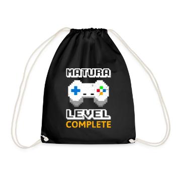 Matura 2023 Level complete Gamer Maturanten - Turnbeutel - Schwarz - Vorne
