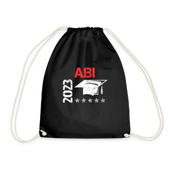 Abitur 2023 geschafft Abi Abiturient - Turnbeutel - Schwarz - Vorne