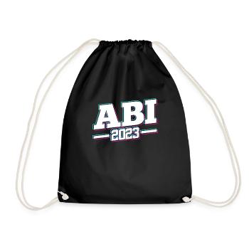 Abi 2023 Abitur Abiturienten - Turnbeutel - Schwarz - Vorne