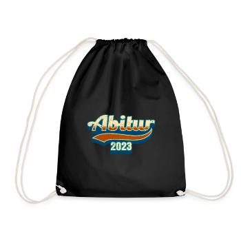 Abi 2023 Abitur Abiturient - Turnbeutel - Schwarz - Vorne