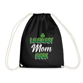 La Saint-Patrick dit maman la plus chanceuse de tous les temps - Sac de sport léger - noir - Devant