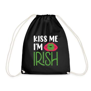 Embrasse-moi je suis irlandais Saint-Patrick - Sac de sport léger - noir - Devant