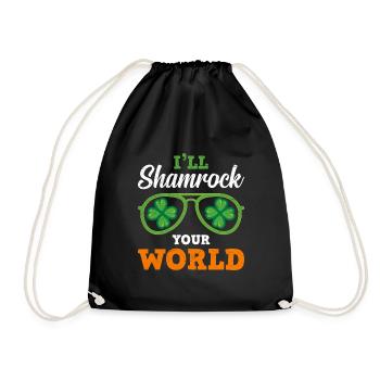 I'll shamrock your World Irland St. Patrick’s Day - Turnbeutel - Schwarz - Vorne
