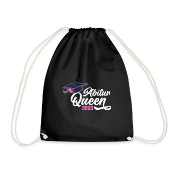Abi Queen Abiturientin Abitur 2023 - Turnbeutel - Schwarz - Vorne