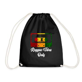 Reggae Vibes Only Reggae Afro - Drawstring Bag - black - Front