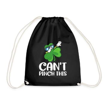 Can't Pinch This St. Patrick's Day Quote - Drawstring Bag - black - Front