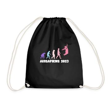 Abisapiens 2023 Abitur Abi 2023 Abiturienten - Turnbeutel - Schwarz - Vorne