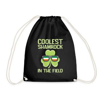 Coolest Shamrock Kleeblatt St Patrick's Day - Turnbeutel - Schwarz - Vorne