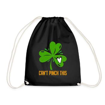 Can't Pinch this Clover St. Patrick's Day - Drawstring Bag - black - Front