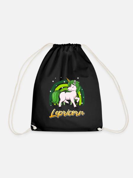 Lepricorn St. Patrick’s Day Einhorn Damen - Turnbeutel - Schwarz