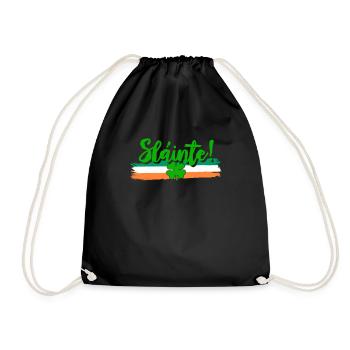 Sláinte Toast Ireland St. Patrick's Day - Drawstring Bag - black - Front