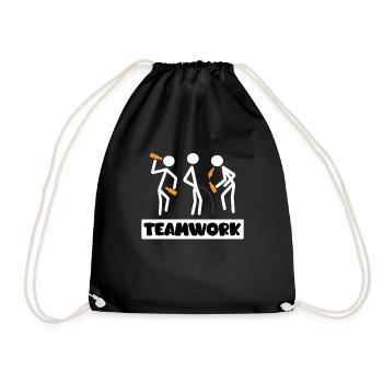 Travail d’équipe Vacances d’été avec des amis Semaine de relâche - Sac de sport léger - noir - Devant