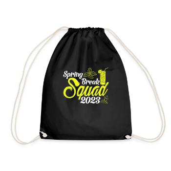 Spring Break Squad 2023 Holiday Spring Break - Drawstring Bag - black - Front