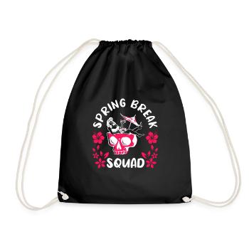 Spring Break Squad Summer Holidays Spring Break - Drawstring Bag - black - Front