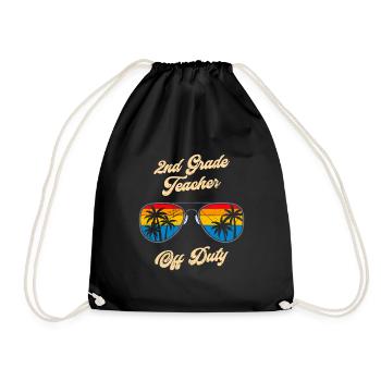 Professeur de classe de deuxième classe en congé Professeur de vacances - Sac de sport léger - noir - Devant