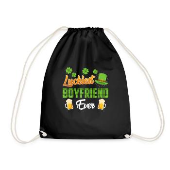 Le petit ami le plus chanceux de tous les temps La Saint-Patrick - Sac de sport léger - noir - Devant