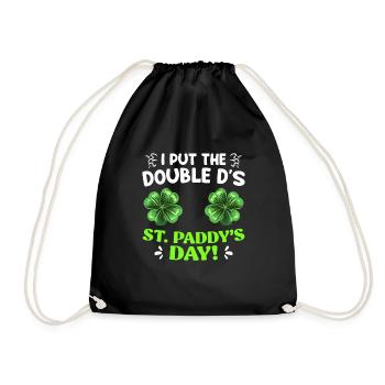 Doppel D's in St Paddys Day St. Patrick’s Day - Turnbeutel - Schwarz - Vorne