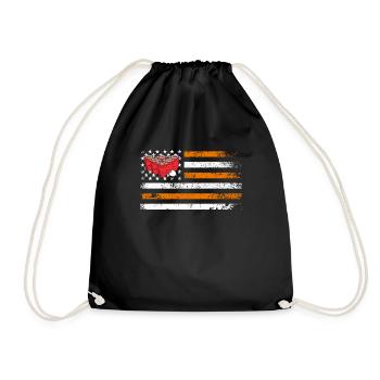 Stars and Stripes USA Beer Pong Bier Pong - Turnbeutel - Schwarz - Vorne