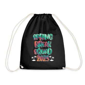 Spring Break Squad Summer Holidays Spring Break - Drawstring Bag - black - Front