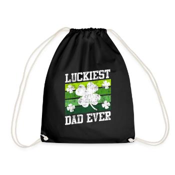 Le père le plus chanceux de tous les temps Clover Saint-Patrick - Sac de sport léger - noir - Devant