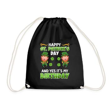 Anniversaire le jour de la Saint-Patrick Anniversaire - Sac de sport léger - noir - Devant