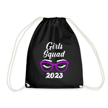 Girls Squad 2023 Mädelstrip Urlaub Spring Break - Turnbeutel - Schwarz - Vorne