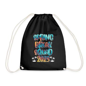 Spring Break Squad Summer Holidays Spring Break - Drawstring Bag - black - Front