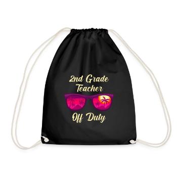 Professeur de classe de deuxième classe en congé Professeur de vacances - Sac de sport léger - noir - Devant