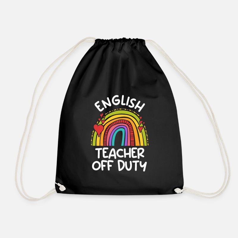 Teacher off duty Englischlehrer Englisch Lehrer - Turnbeutel - Schwarz