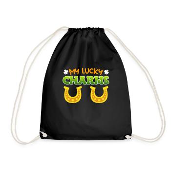 My Lucky Charms Hufeisen St. Patrick's Day - Turnbeutel - Schwarz - Vorne