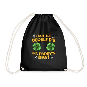 Doppel D's in St Paddys Day St. Patrick’s Day - Turnbeutel - Schwarz - Vorne